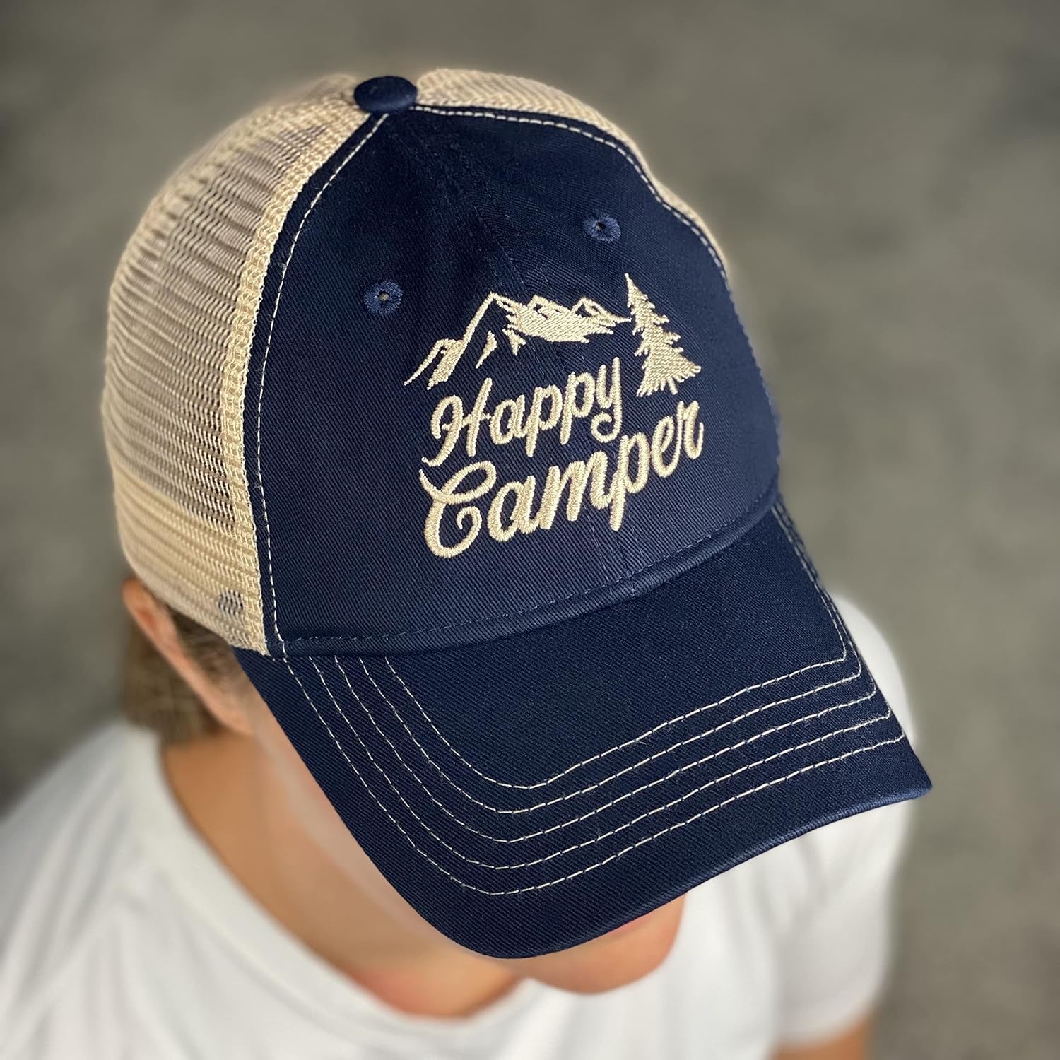 Happy Camper Hat, Camping Hat, Camping Trucker Hat, Camper Gifts, Baseball Hat - Tatooine Nomad