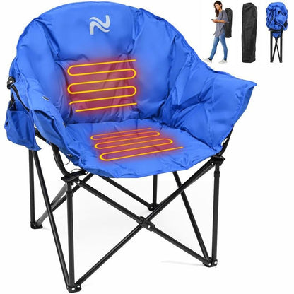 MOPHOTO Portable Heated Camping Chair - 3 Heat Levels, 500 lbs Capacity - Tatooine Nomad