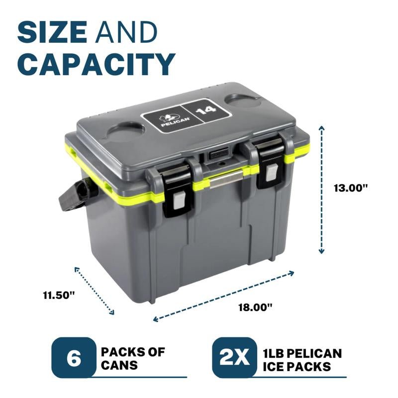 Pelican 14QT Insulated Lunch Box Cooler & Dry Storage - Tatooine Nomad