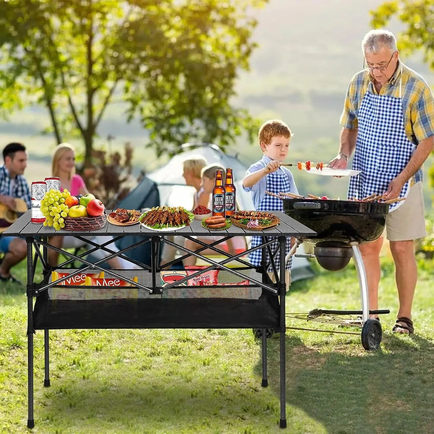 portable aluminum camping picnic table - waterproof & rust resistant - Tatooine Nomad