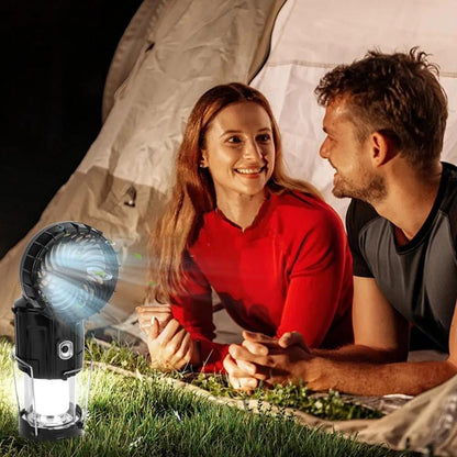 solar rechargeable camping lantern with fan and USB charger - Tatooine Nomad