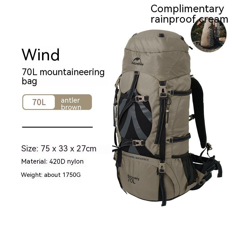 Naturehike Outdoor Wind Exploration 70L Hiking Backpack Large Capacity Leisure Sports Tourism 0 - Tatooine Nomad