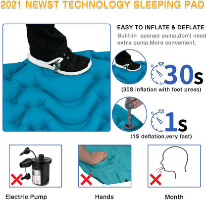 SUPIPRO Inflatable Camping Sleeping Pad with Built - in Pillow - Tatooine Nomad