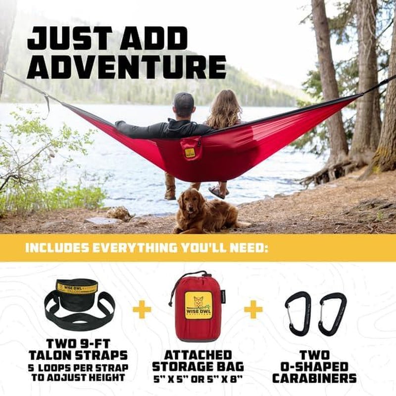 Hammock for Camping Hammocks Gear for the Outdoors Backpacking Survival or Travel - Portable Lightweight Parachute Nylon - up to 500Lbs - Tatooine Nomad