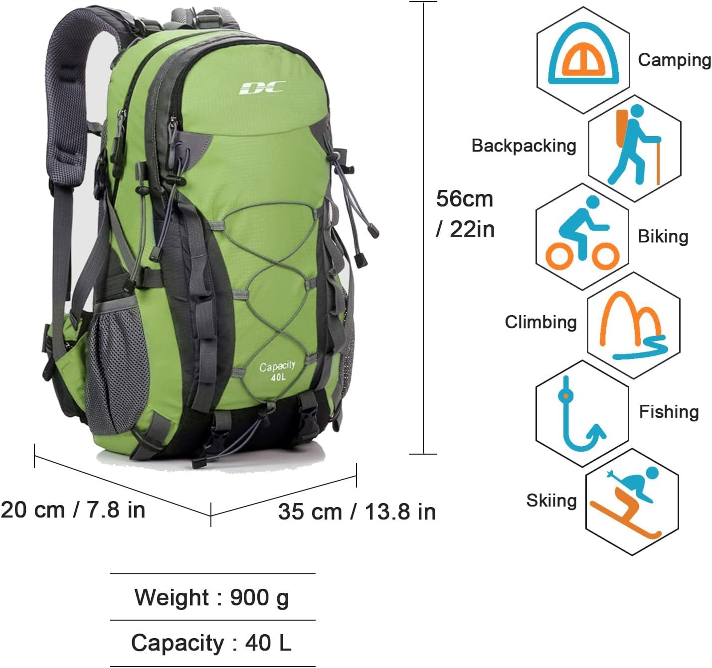 lightweight waterproof hiking backpack for travel and camping - Tatooine Nomad