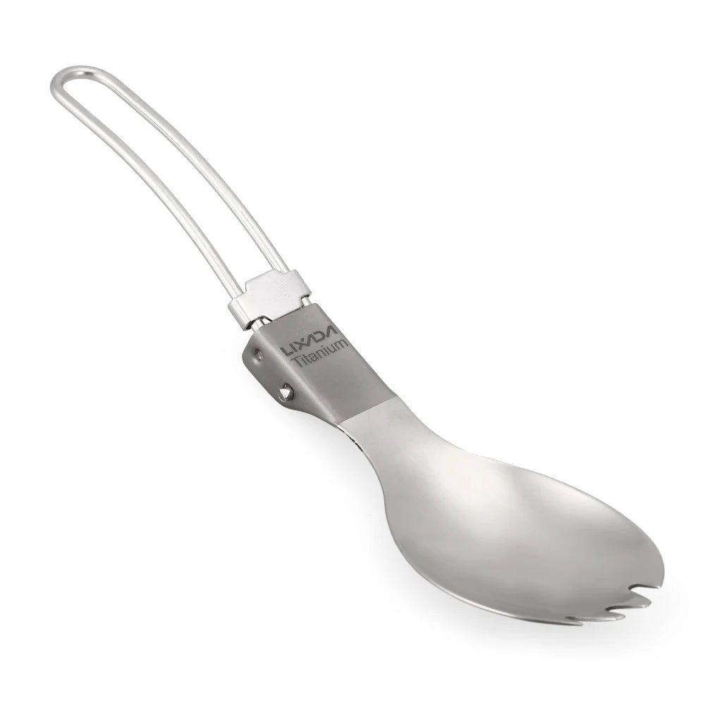 Lixada Lightweight Folding Titanium Spork for Camping & Hiking - Tatooine Nomad