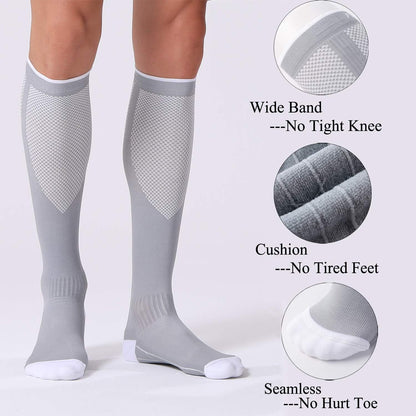 3 Pairs Compression Socks for Women and Men 20-30Mmhg-Circulation Support Socks