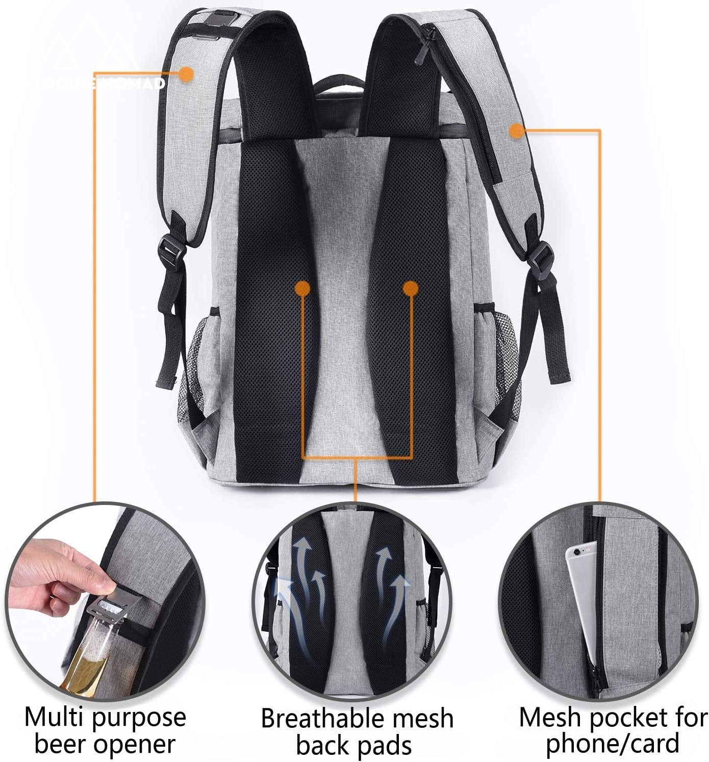 insulated backpack cooler bag for beach, picnics, hiking - Tatooine Nomad