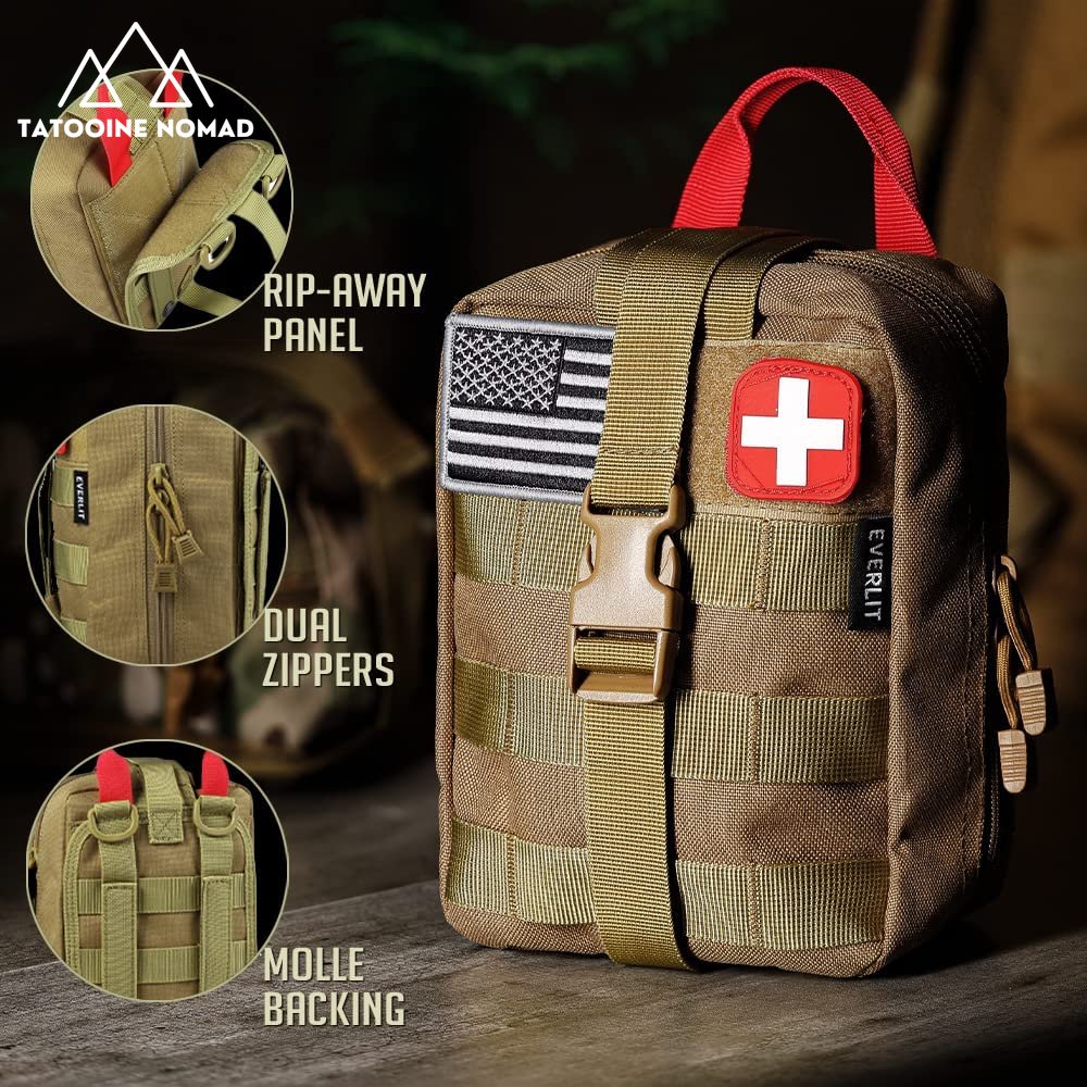 250 - Piece Survival First Aid Kit with Molle Pouch for Outdoors - Tatooine Nomad