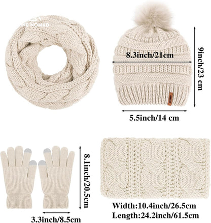 womens knitted winter set with beanie, scarf & gloves - Tatooine Nomad