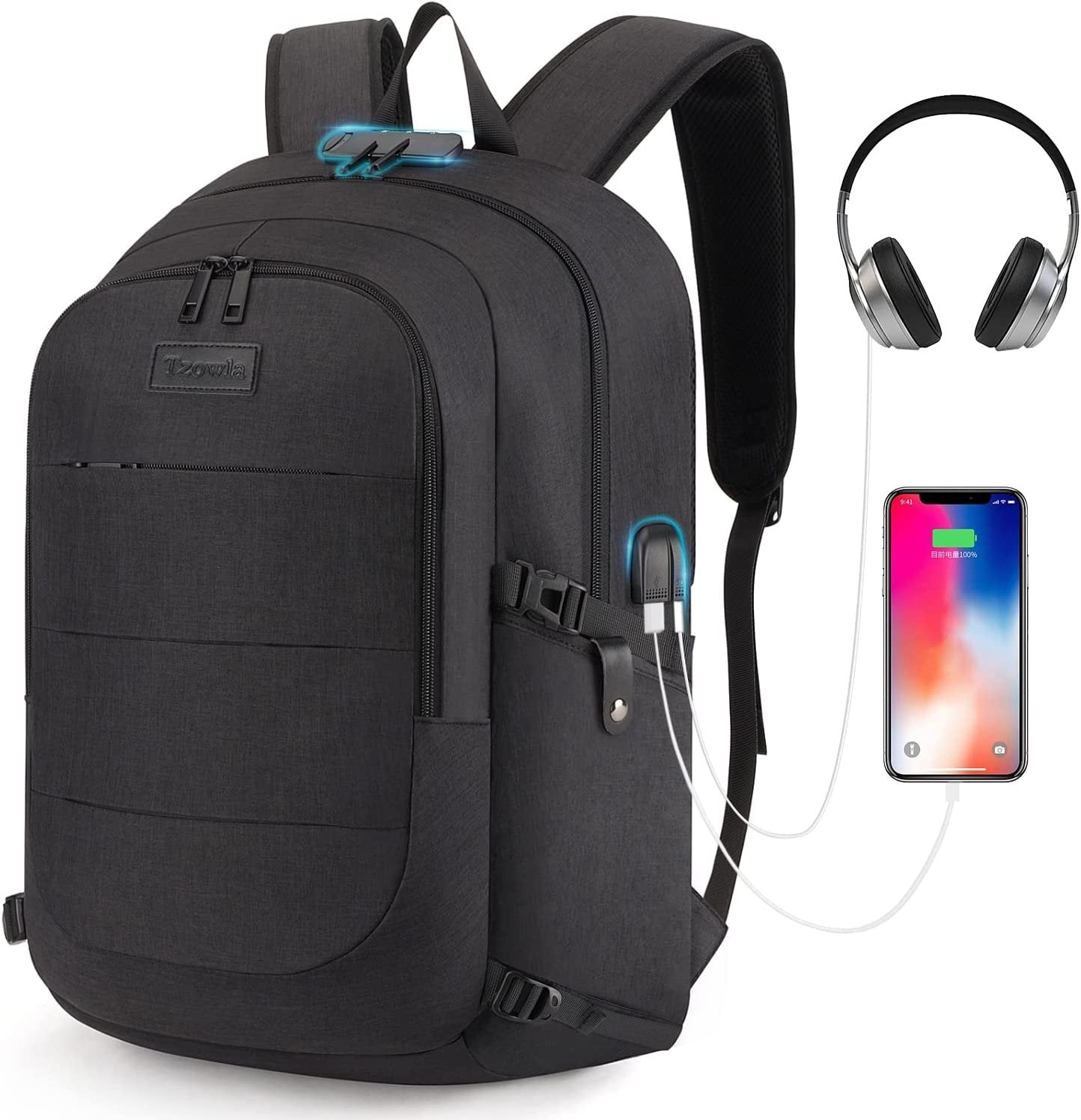 Water - Resistant Anti - Theft Laptop Backpack with USB Port - Tatooine Nomad