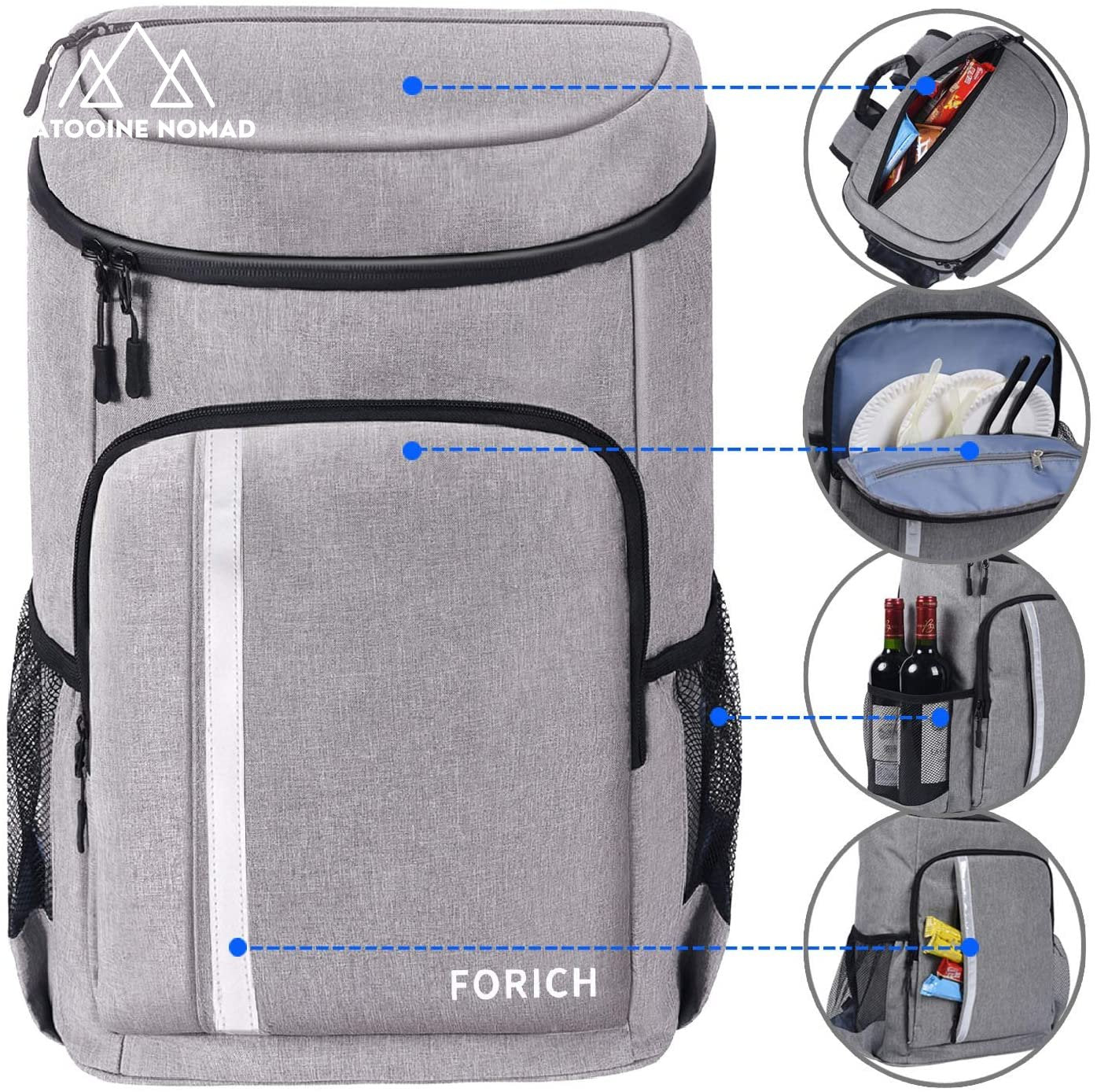 insulated backpack cooler bag for beach, picnics, hiking - Tatooine Nomad