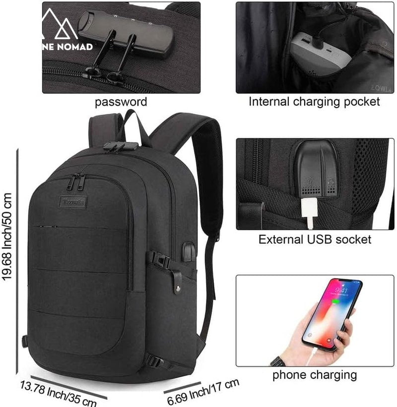 Water - Resistant Anti - Theft Laptop Backpack with USB Port - Tatooine Nomad